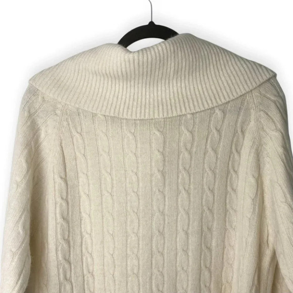 C.B. Originals Vintage  Natural Angora / Wool Cream Cable Knit Sweater - Picture 4 of 8